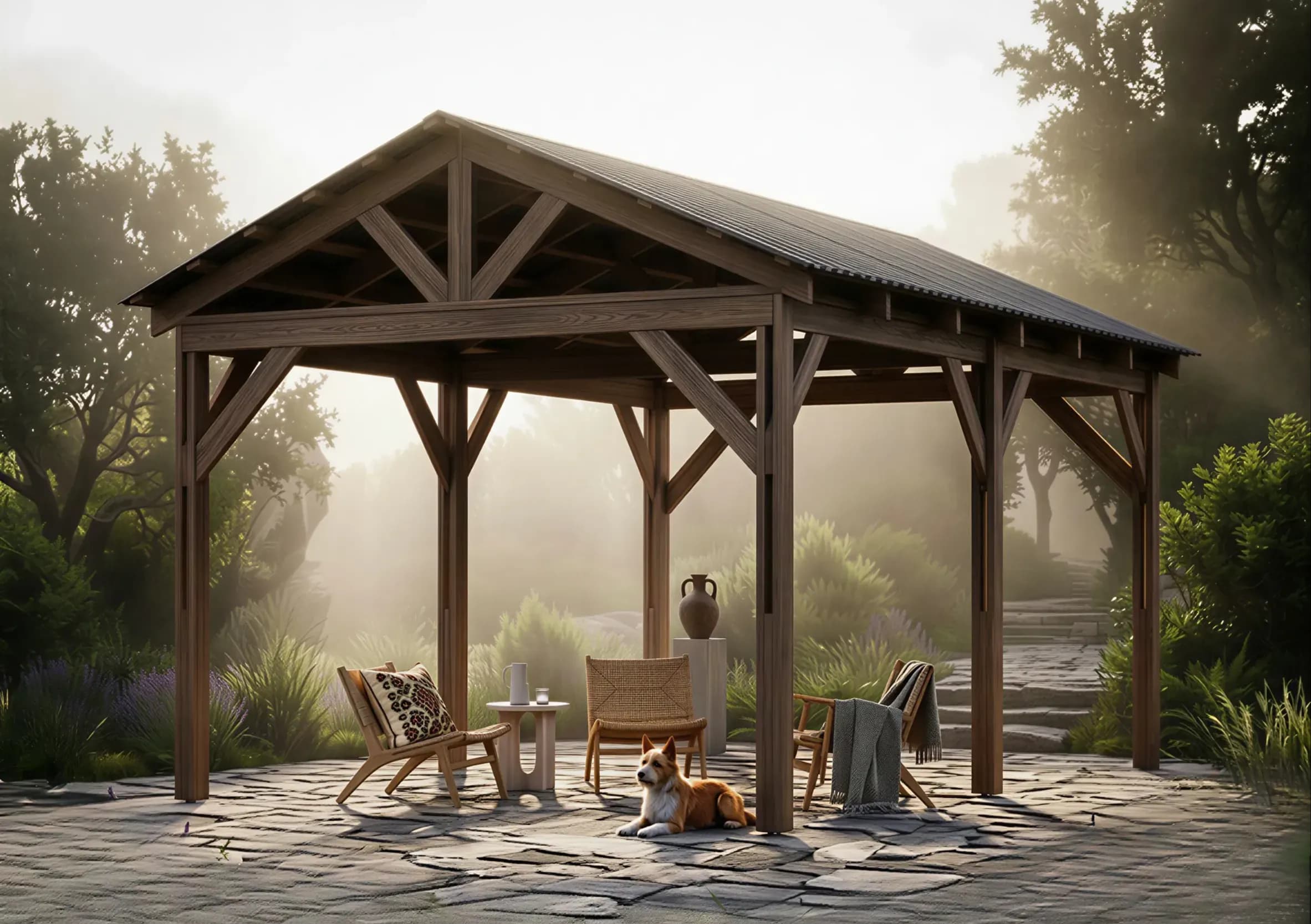 OUTDOOR SPACE by DAIVA casa, pergola and terrace in Coimbra district
